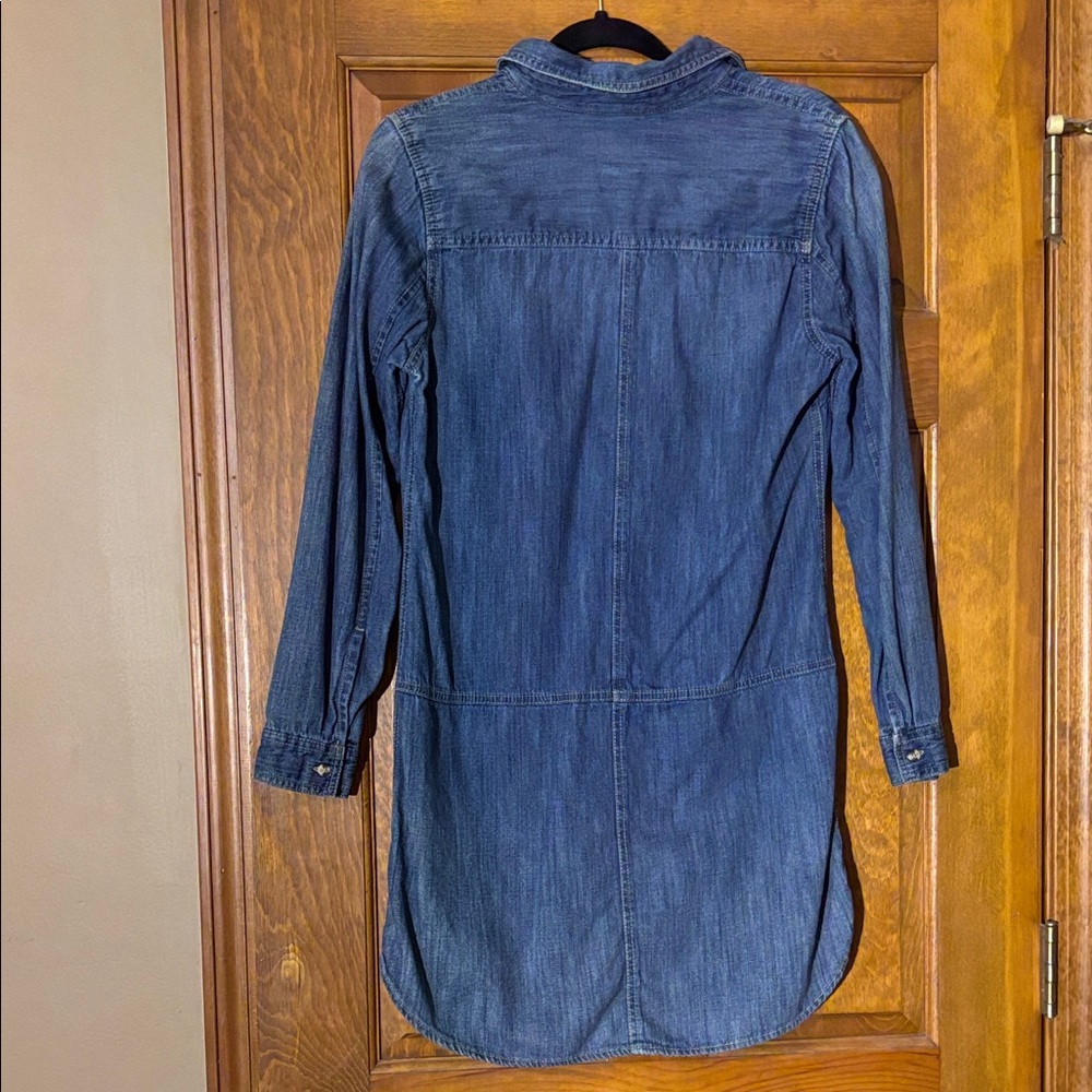 GAP Indigo Denim Shirt Dress - size M - Picture 3 of 4